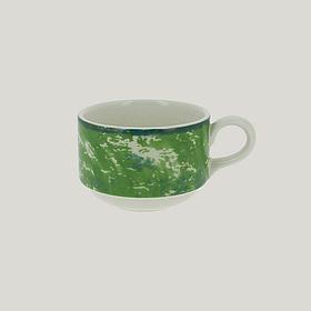 Чашка RAK Porcelain Peppery круглая штабелируемая 230 мл, зеленый цвет