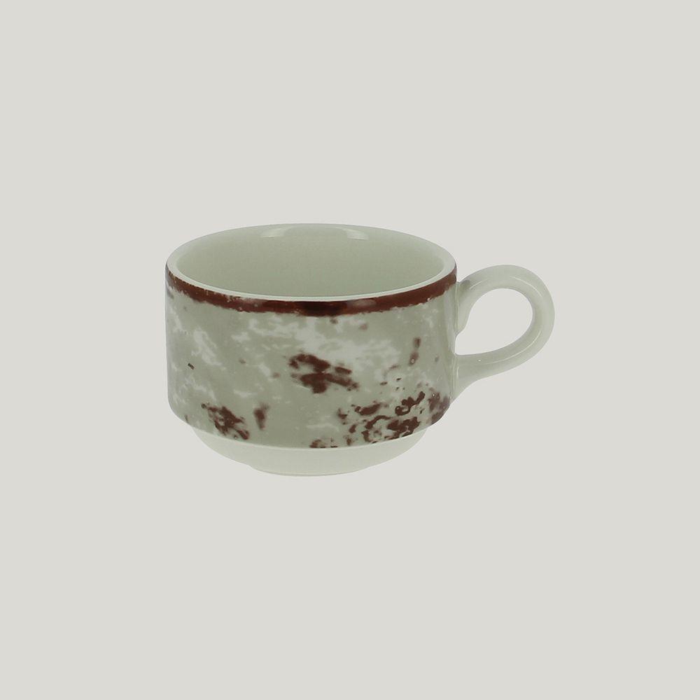 Чашка RAK Porcelain Peppery круглая штабелируемая 230 мл, серый цвет - фото 1 - id-p143293914