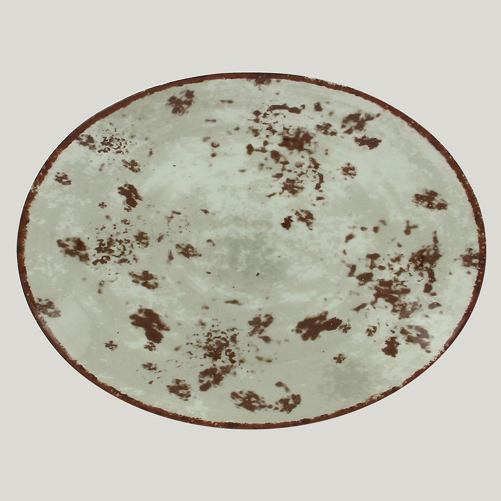 Тарелка RAK Porcelain Peppery овальная плоская 21*15 см, серый цвет - фото 1 - id-p143293930