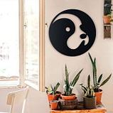 Металлическое декоративное панно DOG Ф30см цвет: черный муар, фото 2