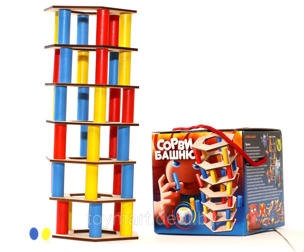 Настольная игра для всей семьи - Сорви башню (цветная), Десятое королевство 02986ДК - фото 6 - id-p143335510