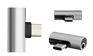 Адаптер - переходник  USB Type C / USB Type C и Jack 3,5 мм (зарядка+наушники), фото 2