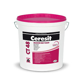 Фасадная краска силиконовая Ceresit CT 48 база белая 15 л.