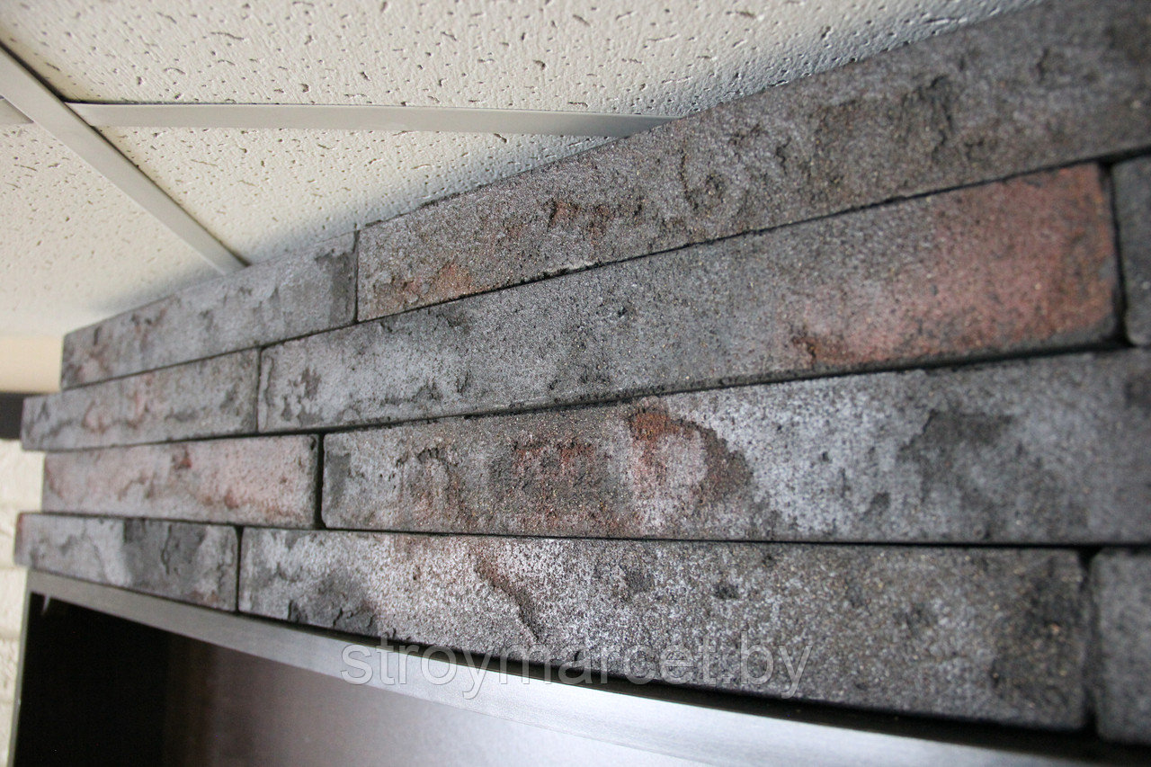 REAL BRICK. Кирпич ручной формовки RB КР/0,5ПФ РИГЕЛЬ цвет - Лава