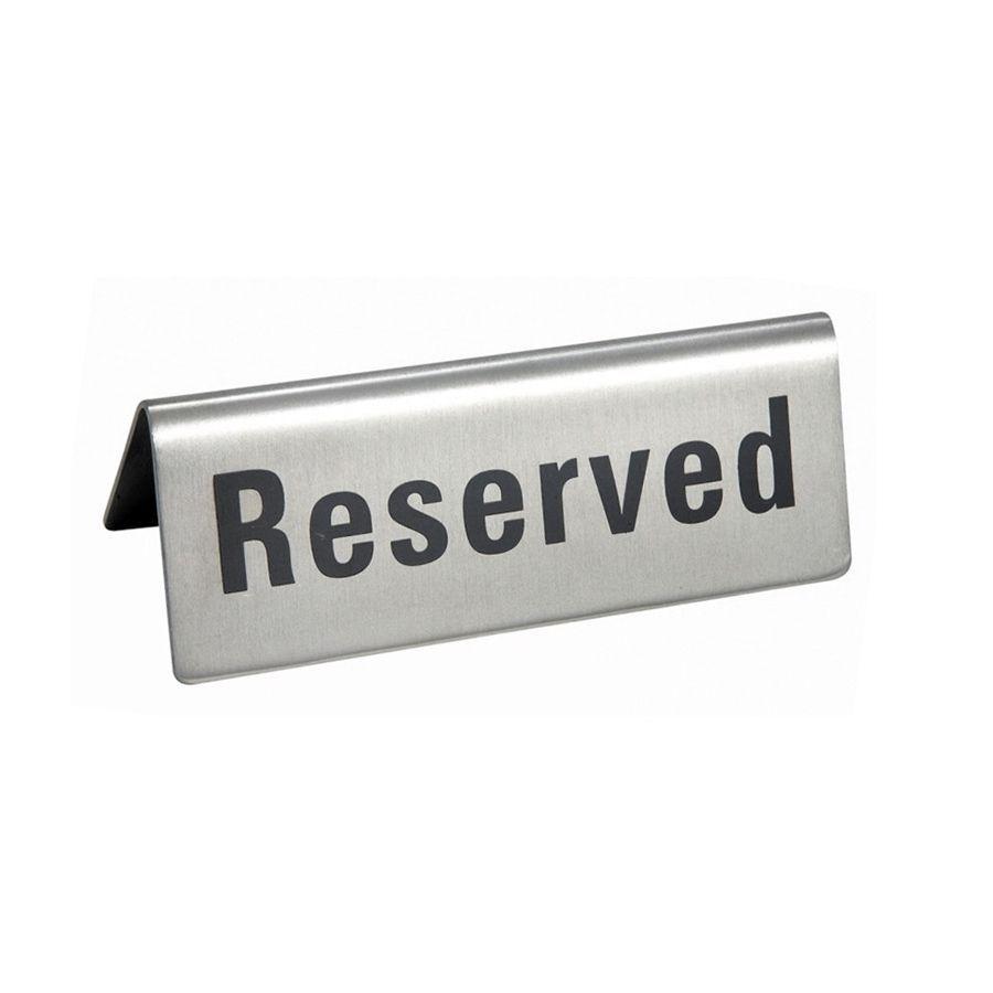 Табличка настольная "Reserved" 12*5 см, нержавейка, P.L. Proff Cuisine - фото 1 - id-p143409876