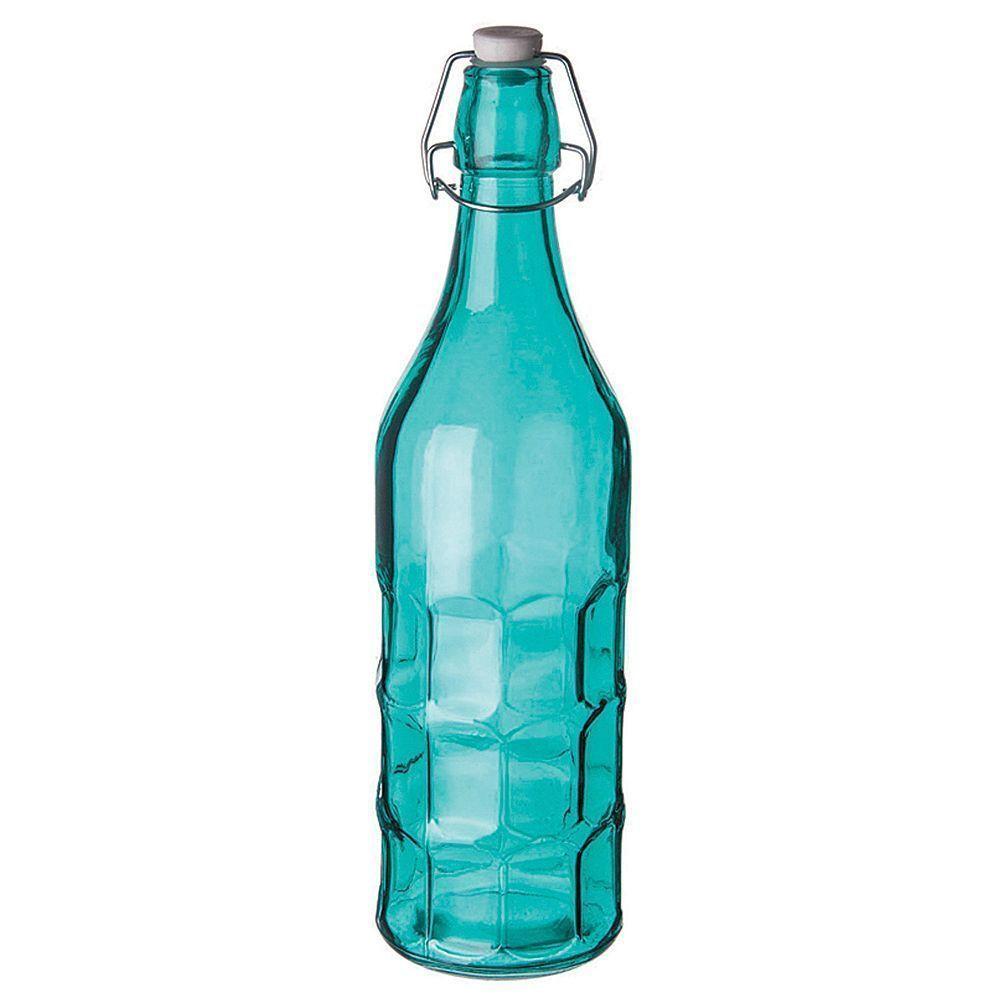 Бутылка голубая с крышкой 1 л, стекло, P.L. Proff Cuisine - фото 1 - id-p143410554