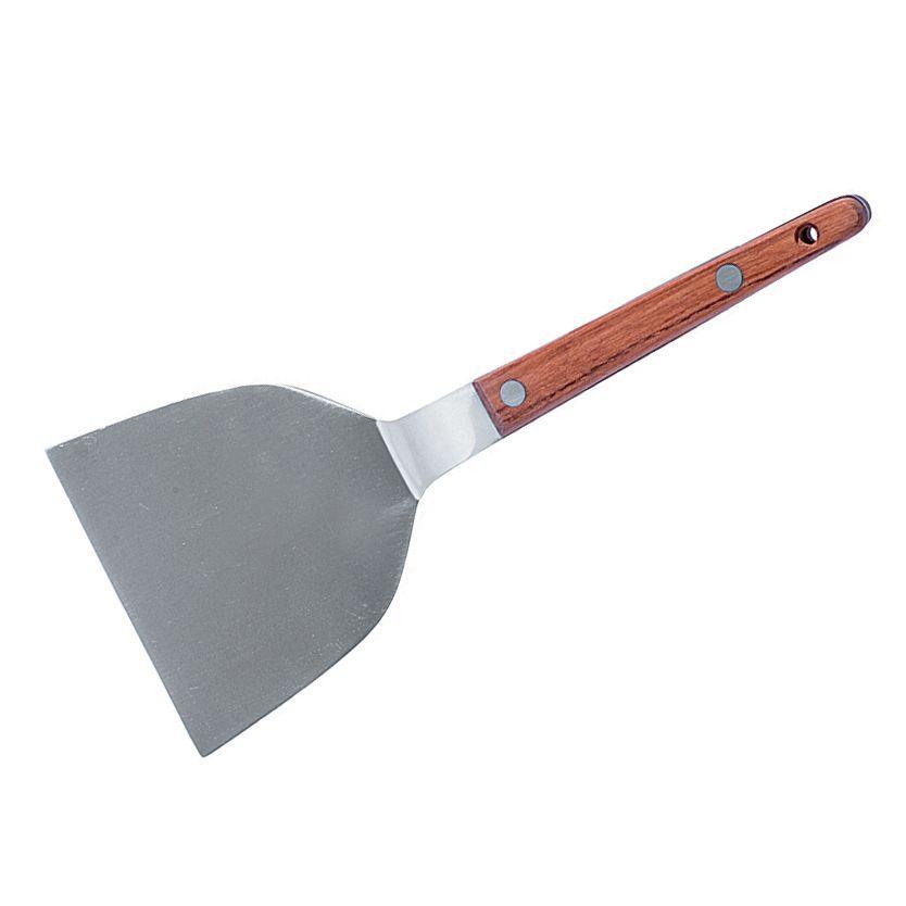 Лопатка для тепаньяки металлическая с деревянной ручкой, w 10,5 см, l 19 см, P.L. - Proff Chef Line - фото 1 - id-p143412963