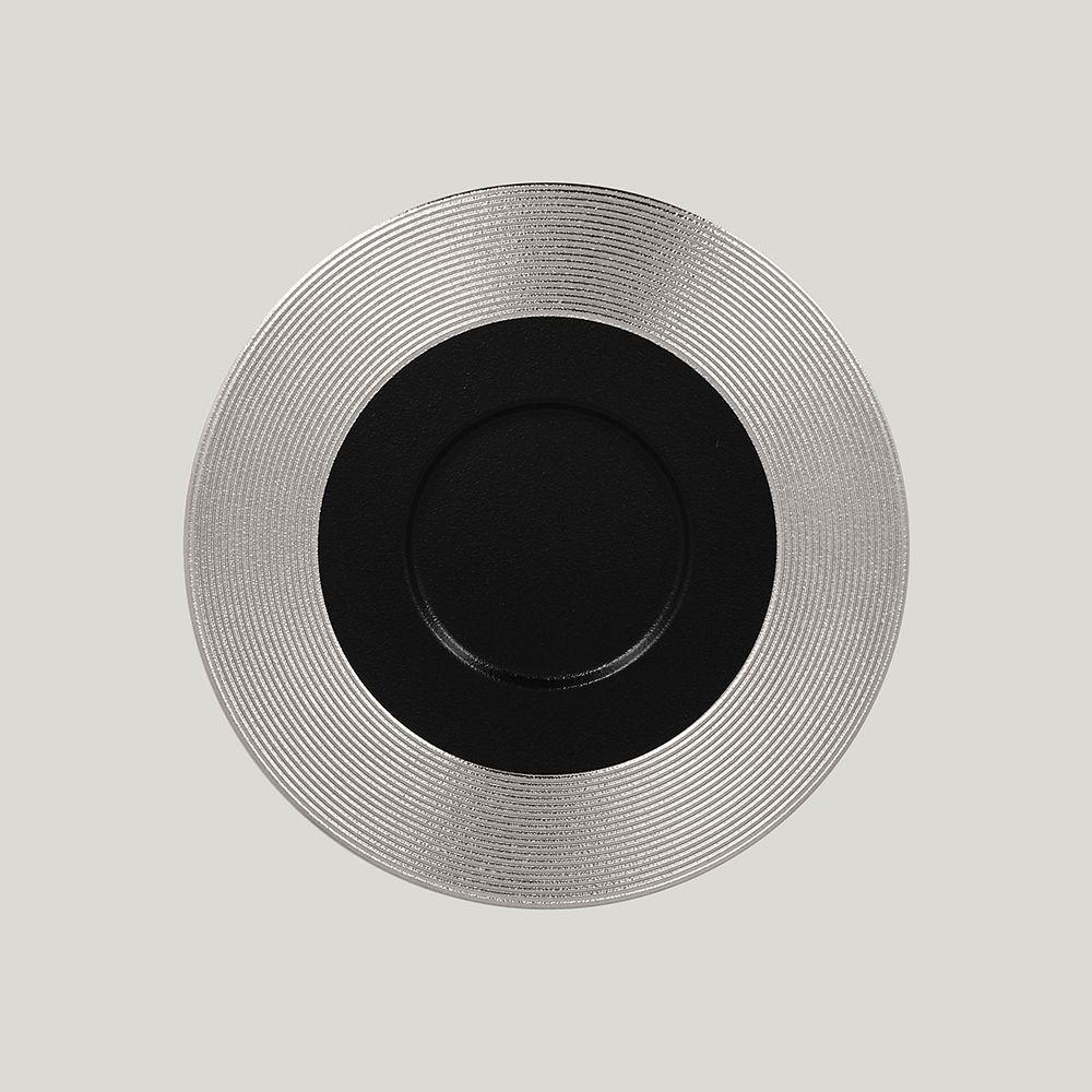 Тарелка RAK Porcelain MetalFusion Silver Gourmet круглая мелкая 29 см