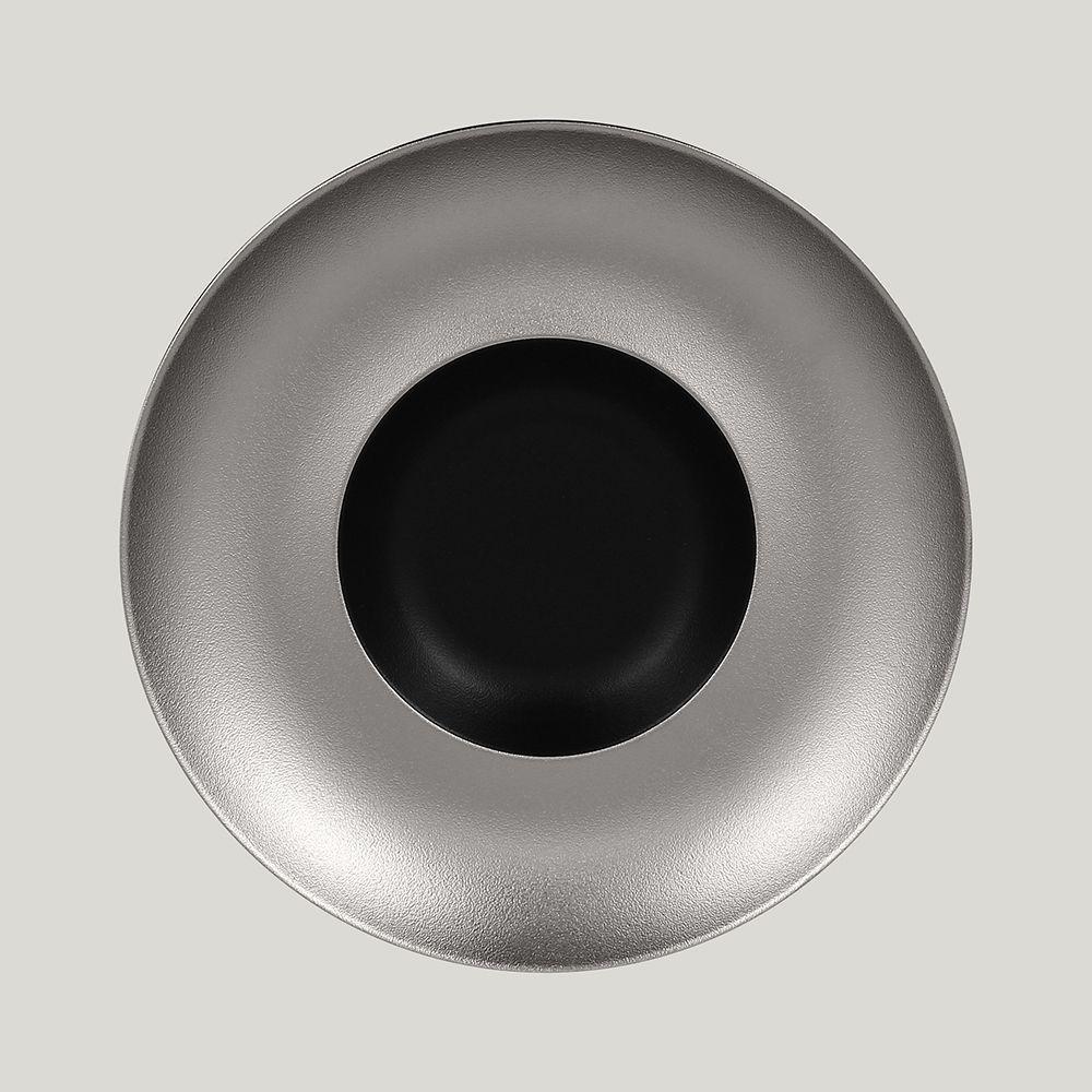 Тарелка RAK Porcelain MetalFusion Silver Gourmet круглая глубокая 29 см, 1,65 л