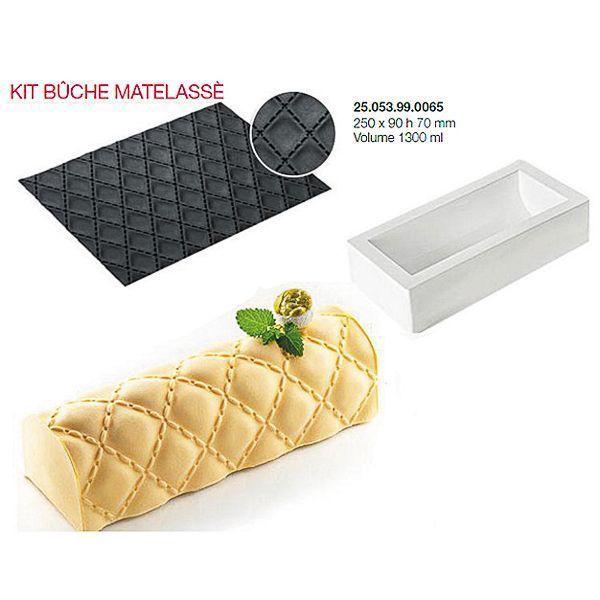 Форма кондитерская Silikomart KIT BUCHE MATELASSE, силикон, 25*9*7(h) см, Италия - фото 1 - id-p143413201