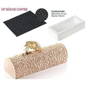 Форма кондитерская Silikomart KIT BUCHE COFFEE, силикон, 25*9*7 см, Италия