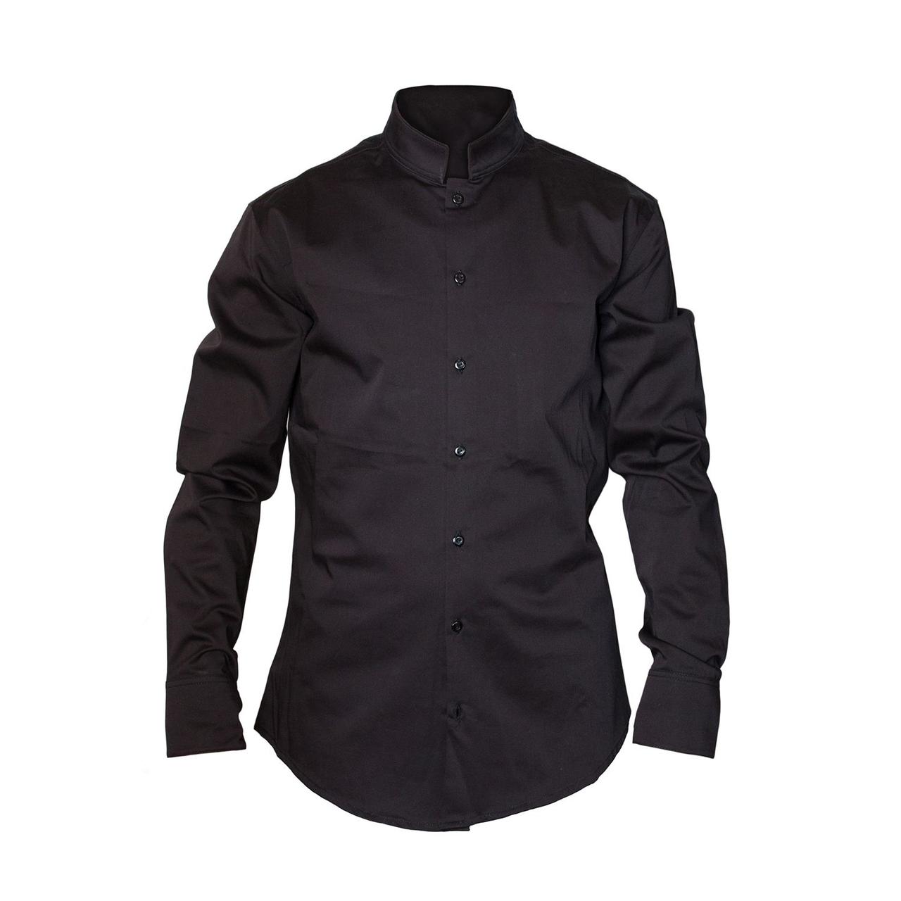 Рубашка (китель) мужская, черная, размер S - фото 1 - id-p143416603