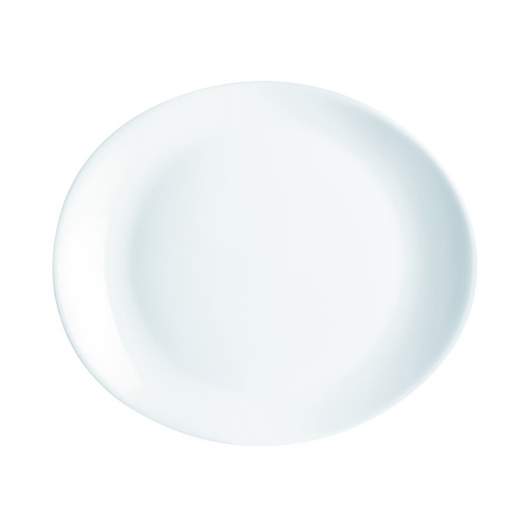 Блюдо для стейка Luminarc 30*26 см, стеклокерамика, белый цвет, ARC, Франция (/6/24) - фото 1 - id-p143419266