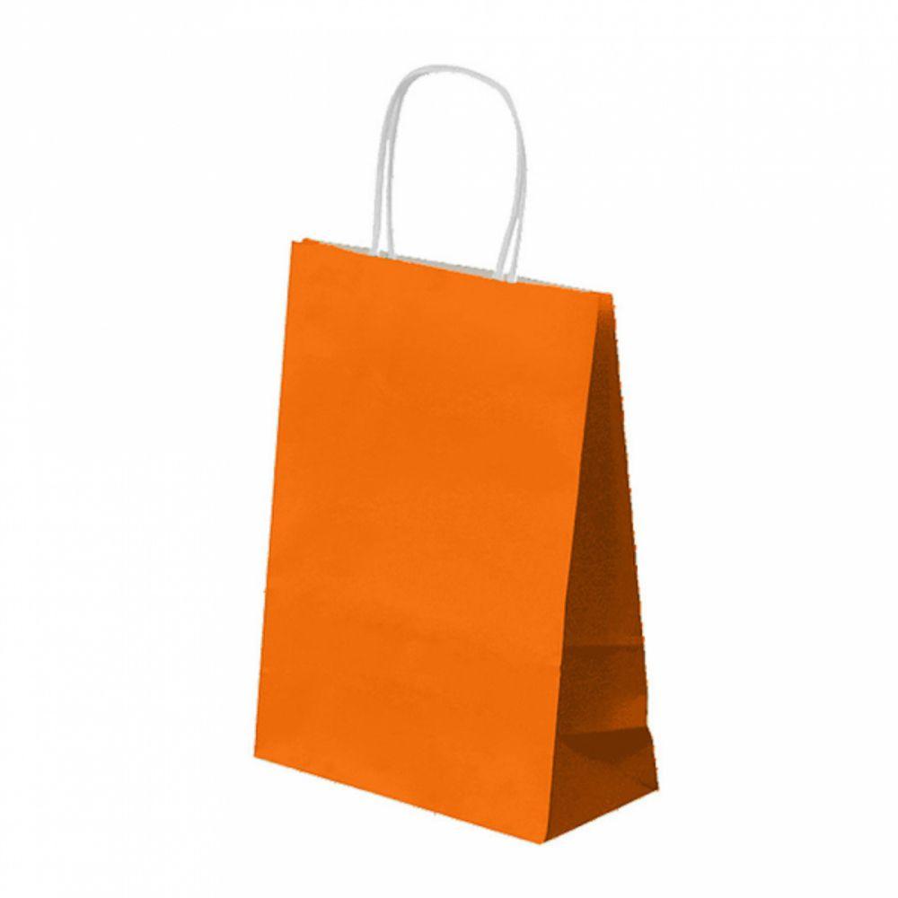 Пакет для покупок с ручками 20+10*29 см, апельсиновый, бумага, Garcia de PouИспания
