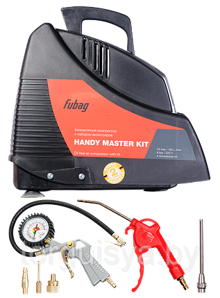 Компрессор безмасляный коаксиальный FUBAG HANDY MASTER KIT ( + 5 предметов), фото 2