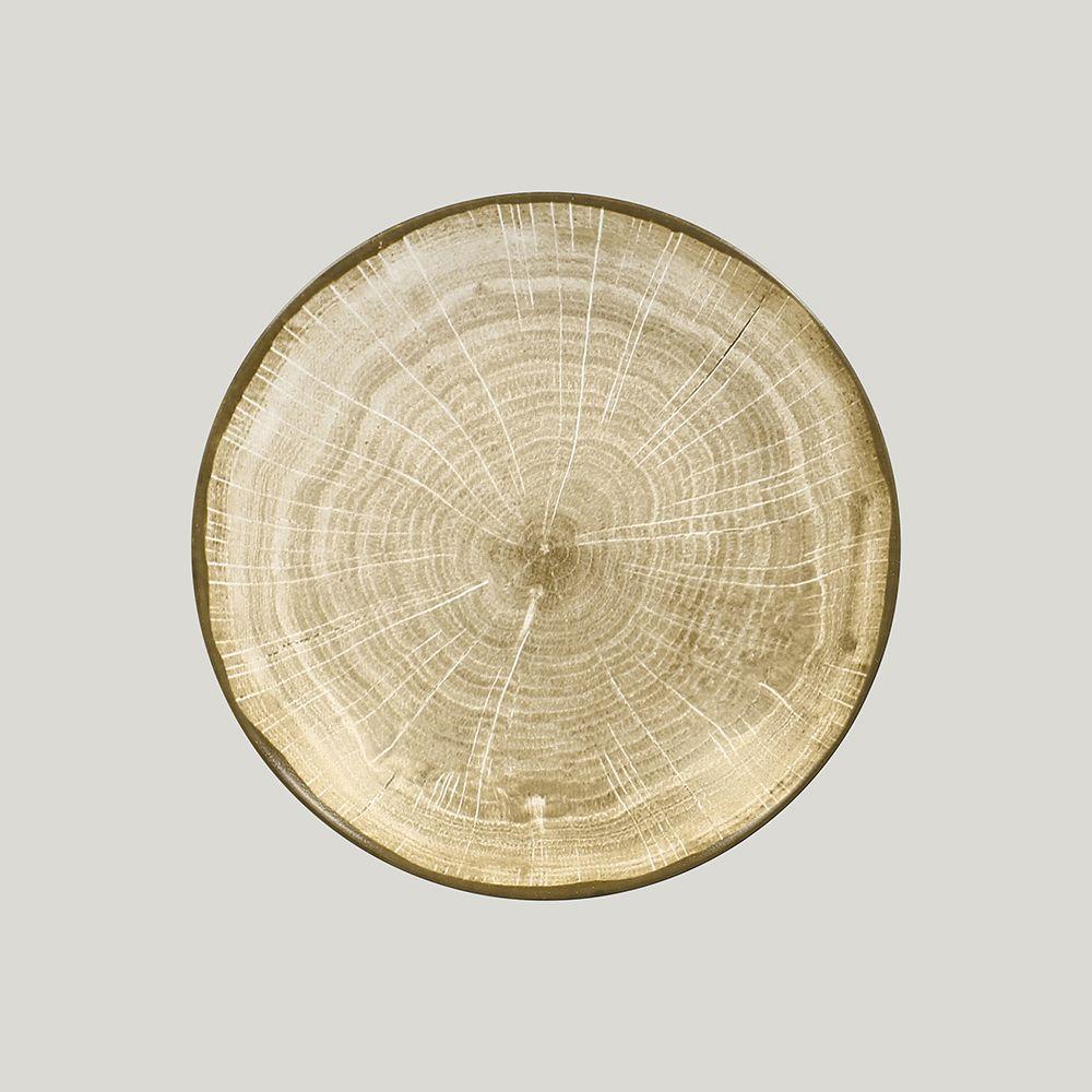 Тарелка глубокая RAK Porcelain WoodArt Moss Green Coupe 23 см