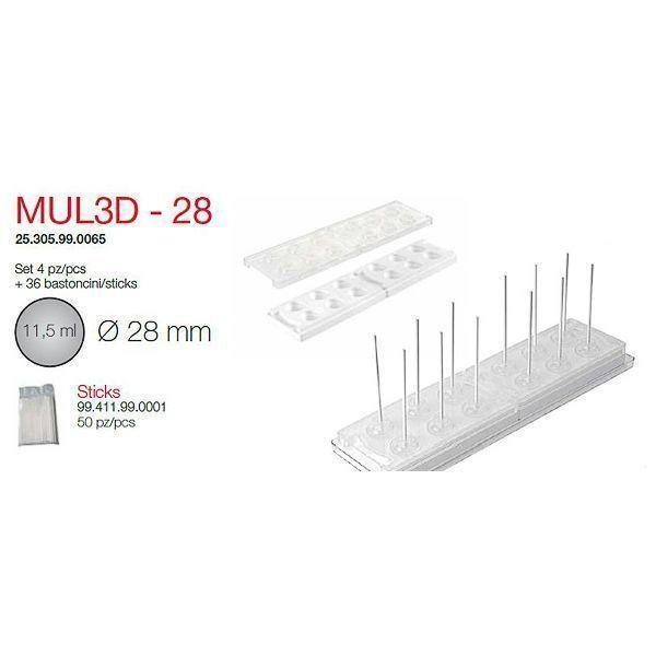 Форма кондитерская Silikomart MUL3D-28 набор, ячейки d 2,8 см, силикон, Италия - фото 1 - id-p143413273