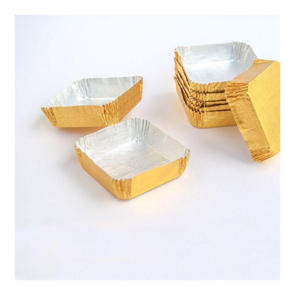 Тарталетка алюминиевая 5*5х1,5 см, золотая, 600 шт, Garcia de PouИспания - фото 1 - id-p143415552