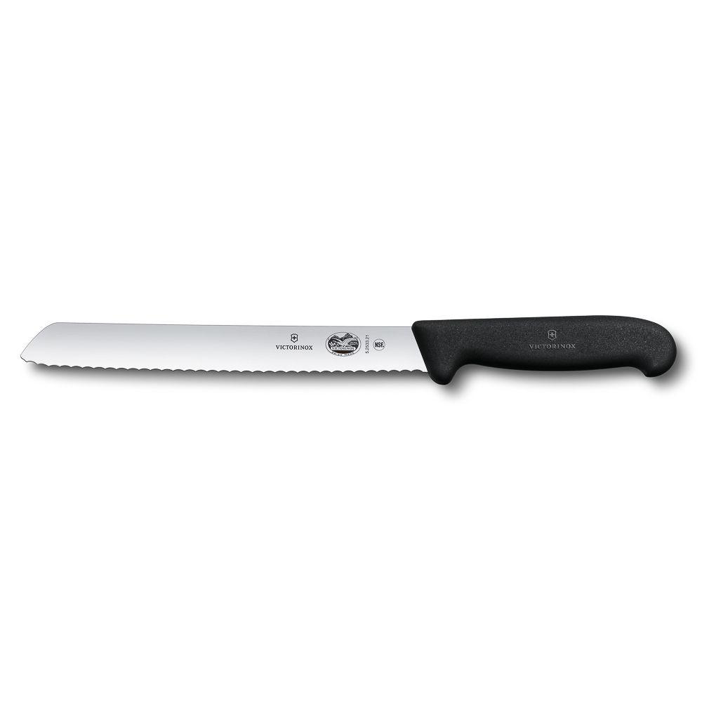 Нож для хлеба Victorinox Fibrox 21 см, ручка фиброкс - фото 1 - id-p143412256