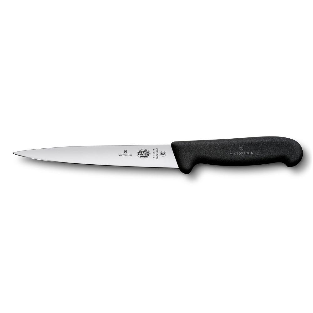 Нож филейный Victorinox Fibrox, гибкое лезвие, 18 см, ручка фиброкс - фото 1 - id-p143412284