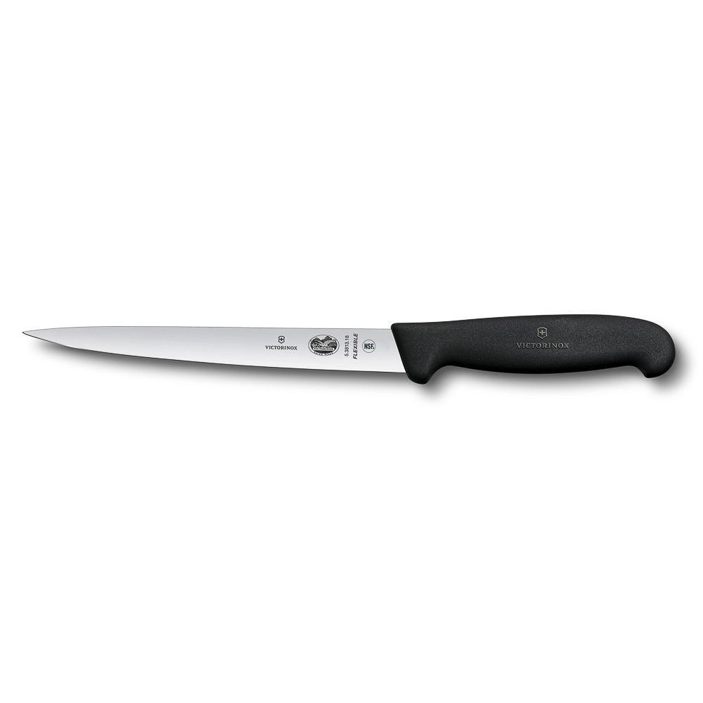Нож филейный Victorinox Fibrox, супер-гибкое лезвие, 18 см, ручка фиброкс - фото 1 - id-p143412286