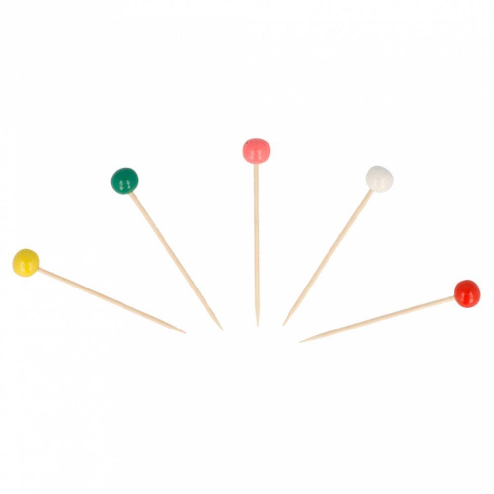 Пика "Цветные шарики" 6,5 см, бамбук, 144 шт, Garcia de PouИспания