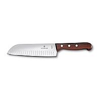 Шеф-нож Victorinox Rosewood Сантоку с желобками 17 см, ручка розовое дерево