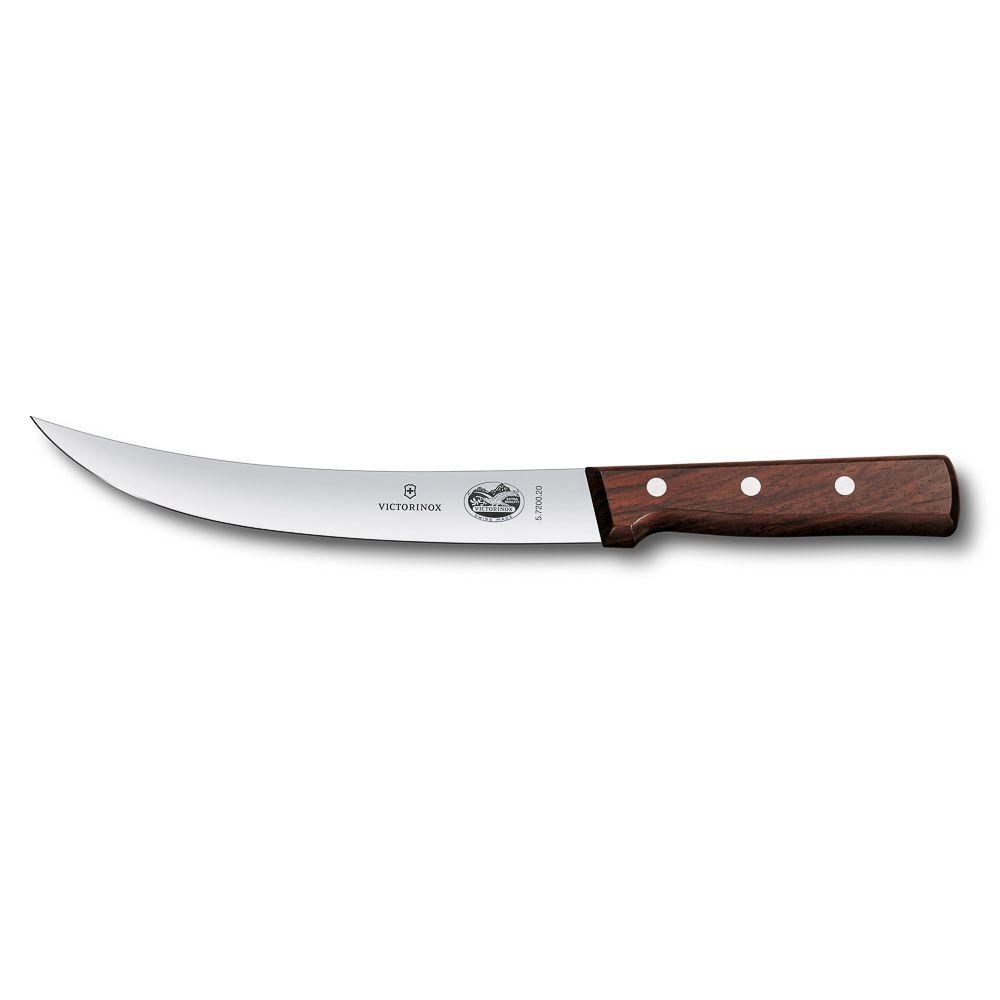 Нож для мяса изогнутый Victorinox Rosewood 20 см, ручка розовое дерево - фото 1 - id-p143412330