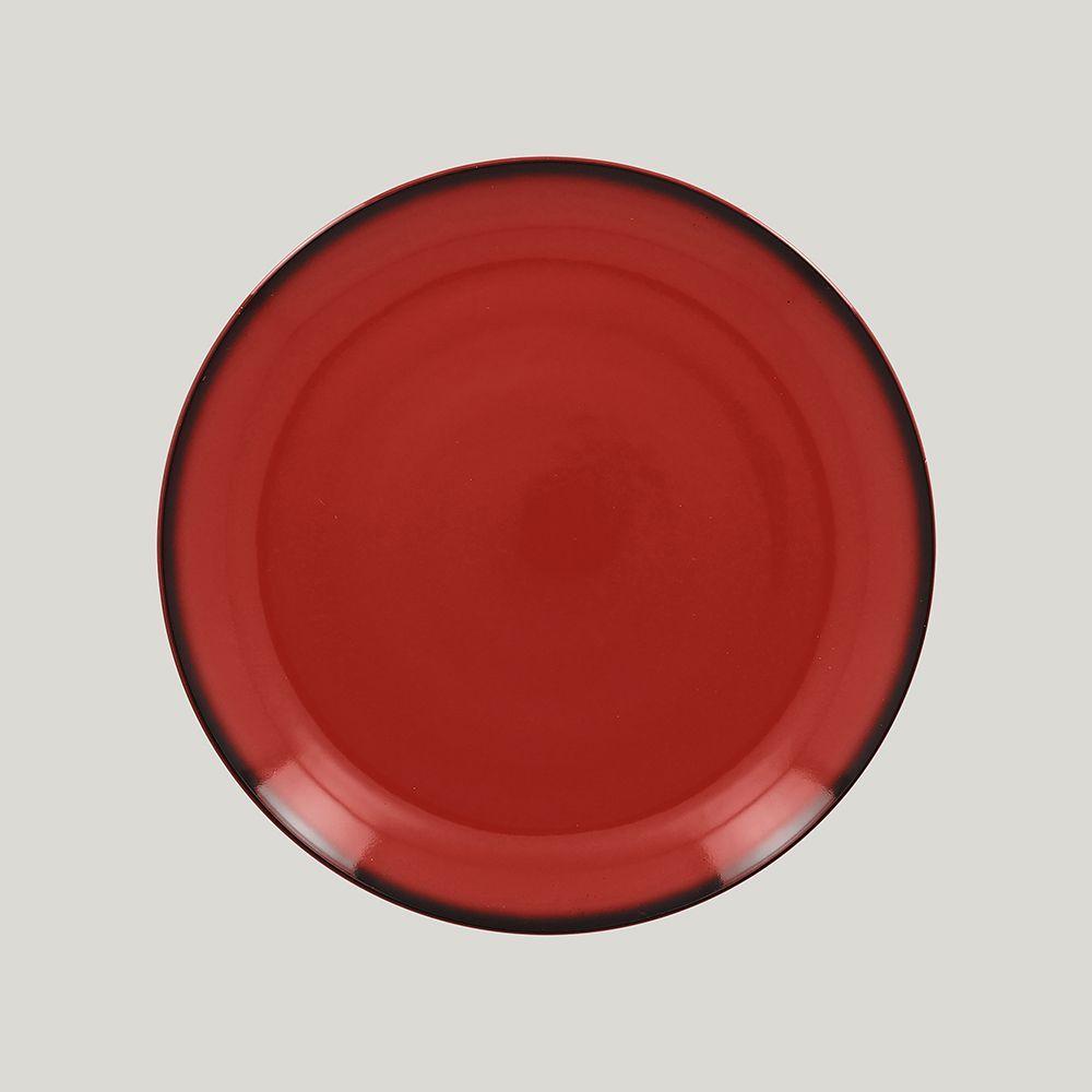 Тарелка круглая RAK Porcelain LEA Red 24 см (красный цвет)