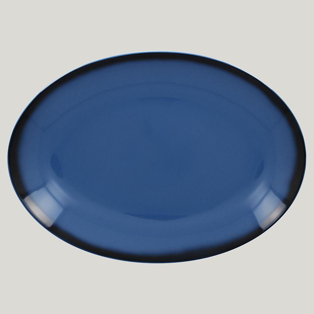Блюдо овальное RAK Porcelain LEA Blue (синий цвет) 32 см - фото 1 - id-p143416951