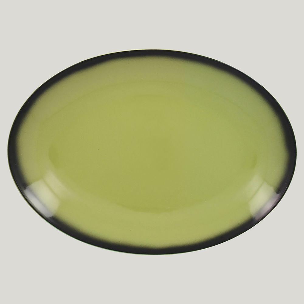 Блюдо овальное RAK Porcelain LEA Light green (зеленый цвет) 32 см - фото 1 - id-p143416960