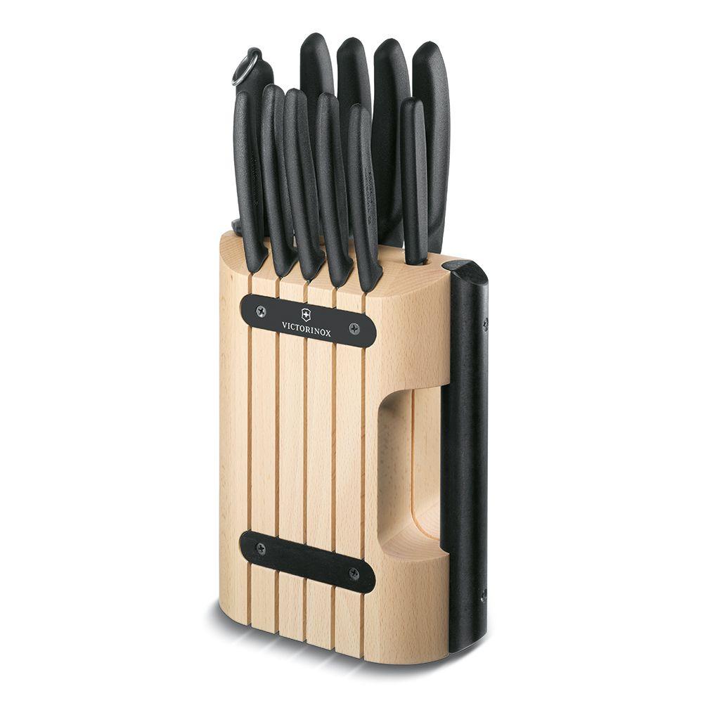 Набор ножей Victorinox на деревянной подставке, 11 шт, h 35,5 см - фото 1 - id-p143412406