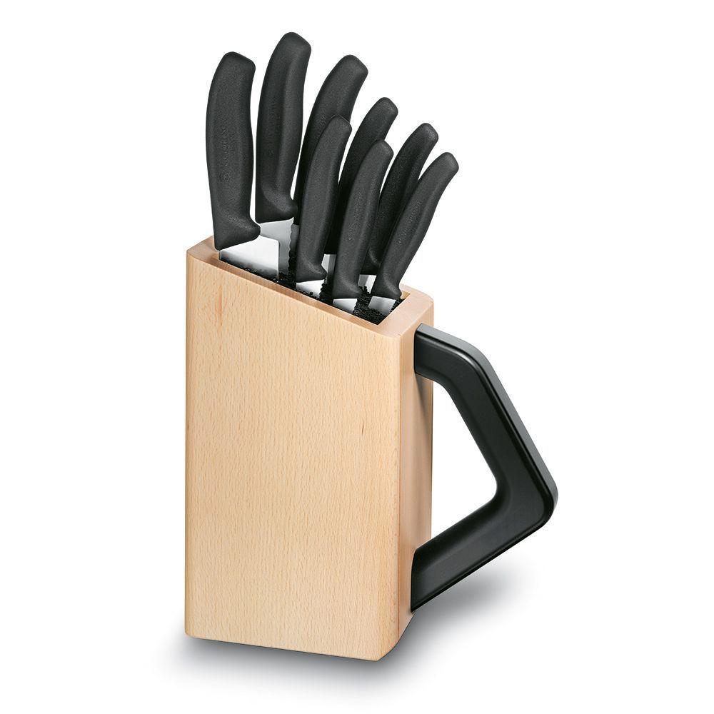 Набор ножей Victorinox на деревянной подставке, 8 шт, h 38,2 см - фото 1 - id-p143412408
