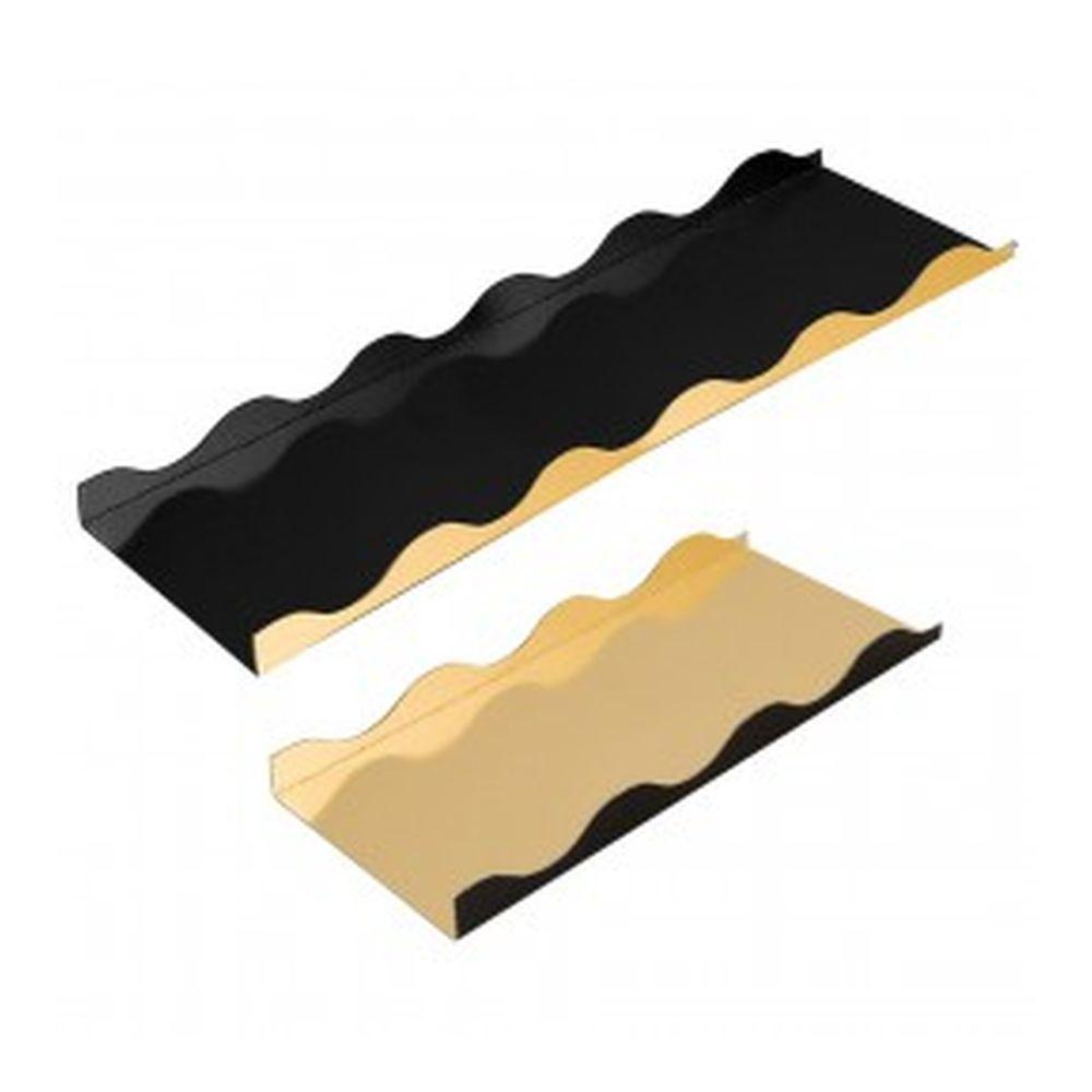 Подложка кондитерская двусторонняя 25*10*2 см, золотая/черная, картон, 50 шт - фото 1 - id-p143414760