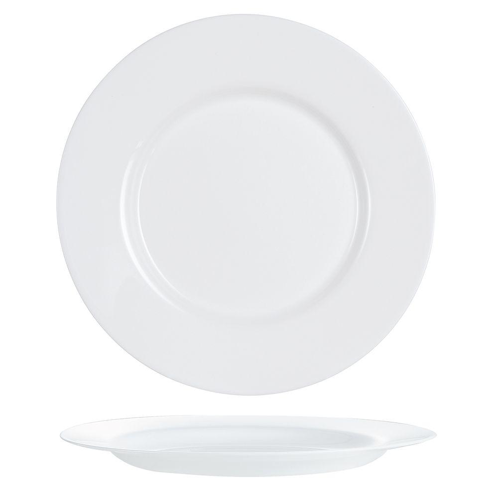 Тарелка Luminarc 24,5 см, стеклокерамика, белый цвет, ARC, Франция (/6/) - фото 1 - id-p143417023