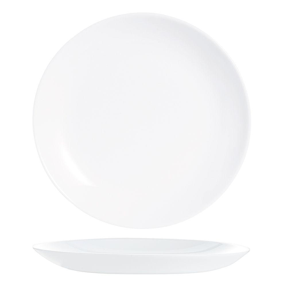 Тарелка без полей Luminarc19 см, стеклокерамика, белый цвет, ARC, Франция (/6/24)