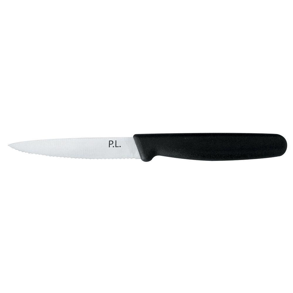 Нож PRO-Line для нарезки, волнистое лезвие, 10 см, пластиковая черная ручка, P.L. Proff Cuisine - фото 1 - id-p143412436