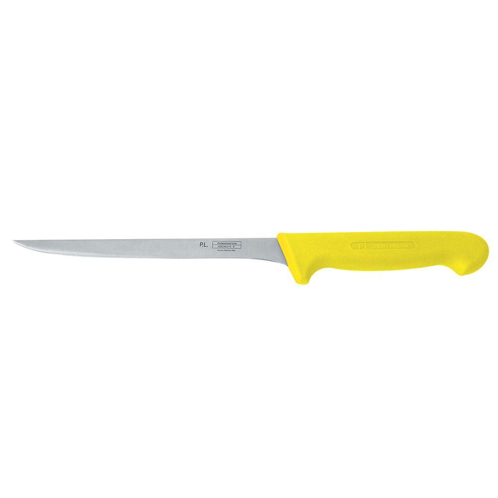 Нож PRO-Line филейный 20 см, желтая пластиковая ручка, P.L. Proff Cuisine - фото 1 - id-p143412479