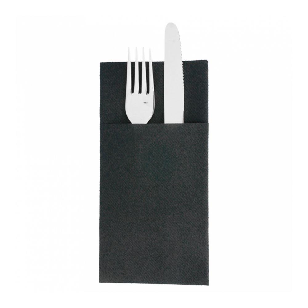 Конверт-салфетка для столовых приборов Airlaid чёрный 40*40 см, 50 шт, Garcia de Pou - фото 1 - id-p143415862