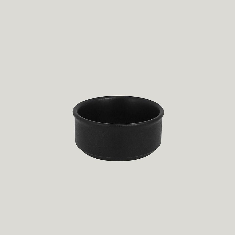 Кокотница RAK Porcelain NeoFusion Volcano круглая 8 см, 100 мл (черный цвет) - фото 1 - id-p143418205