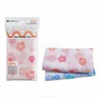 SB CLEAN&BEAUTY Мочалка для душа (28х95) White Pattern Shower Towel 1шт