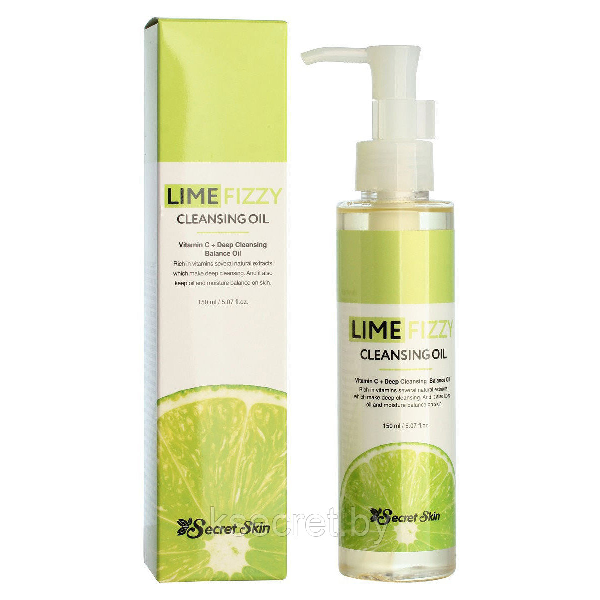 SS LIME FIZZY Гидрофильное масло SECRETSKIN LIME FIZZY CLEANSING OIL 150мл - фото 1 - id-p143421970