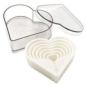 Набор кондитерских рифленых форм "Сердце", высота 3,5 см, 7 шт, нейлон, P.L. Proff Cuisine