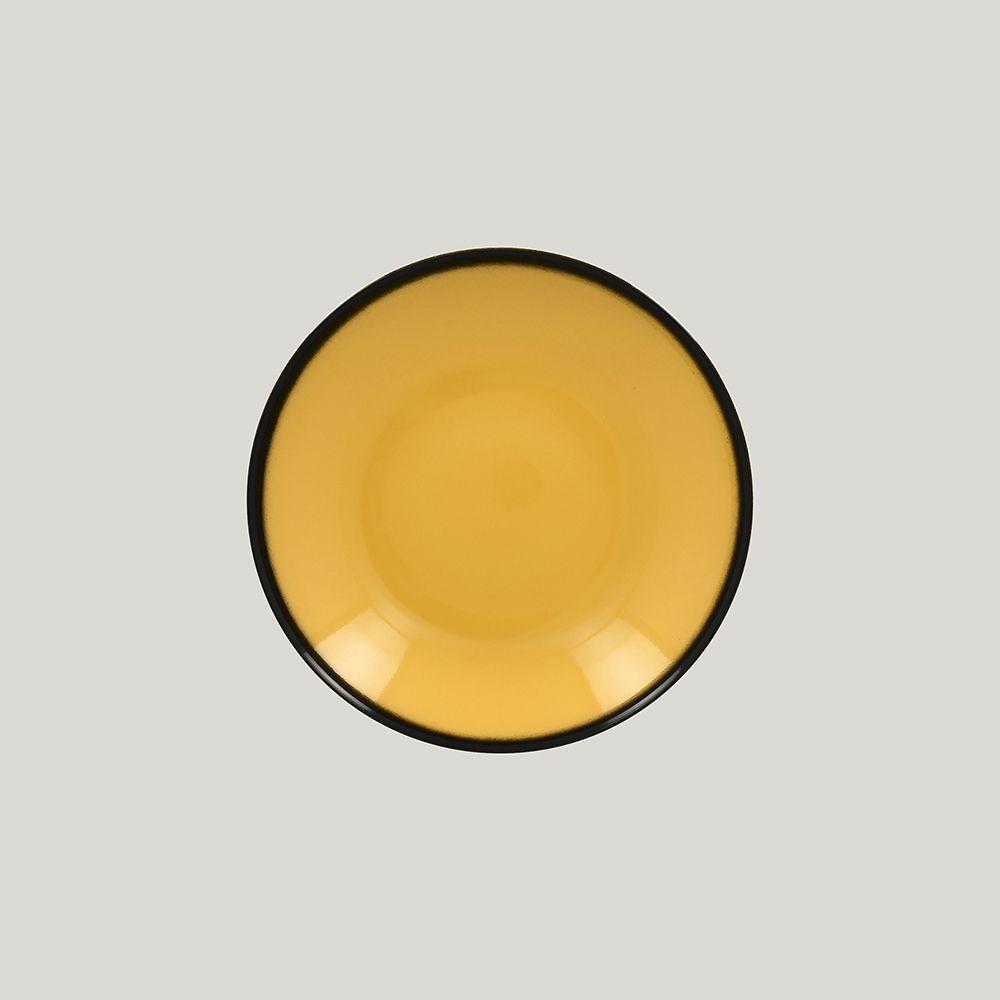 Тарелка-салатник RAK Porcelain LEA Yellow 23 см, высота 4 см, 690 мл (желтый цвет) - фото 1 - id-p143415985