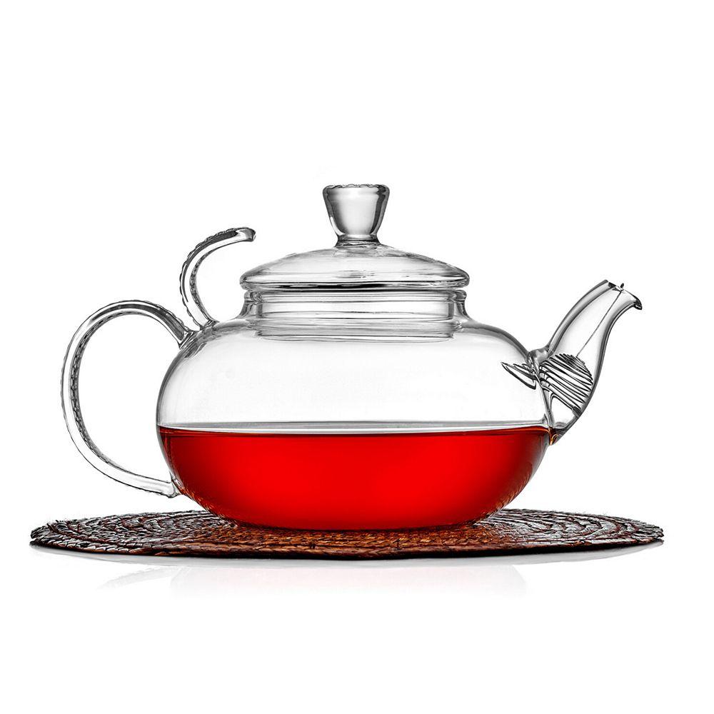 Заварочный чайник "Клюква",600 мл, термостекло с фильтром в носике, PL - фото 1 - id-p143419874