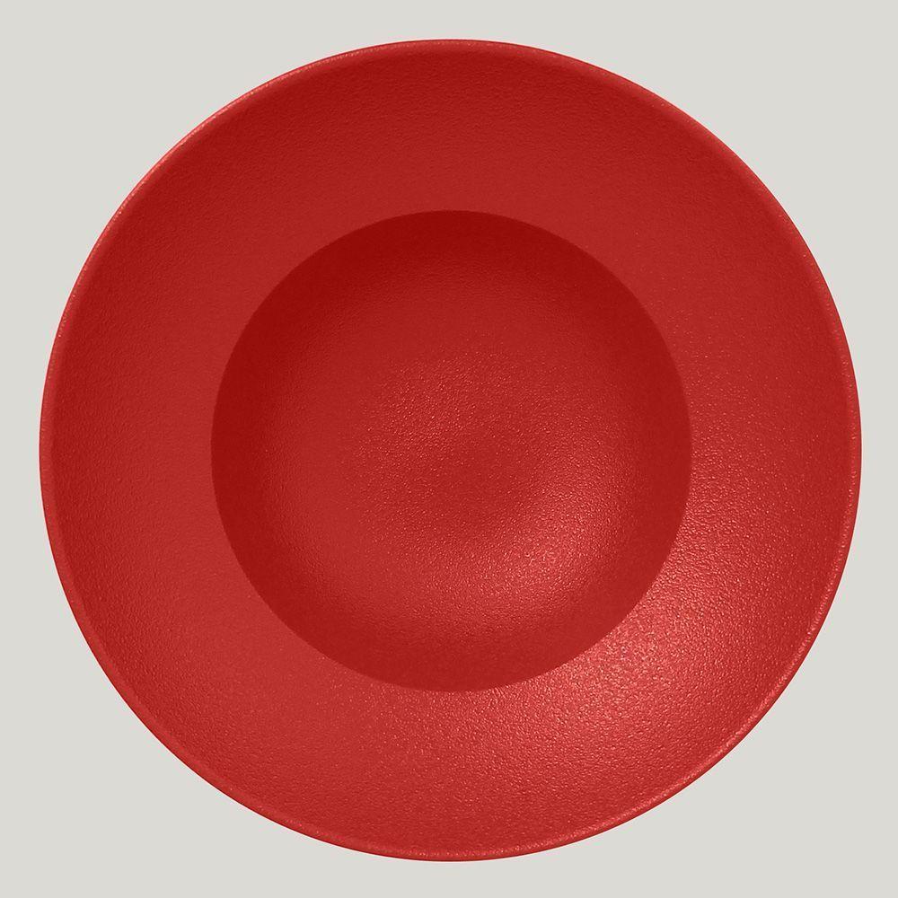 Тарелка RAK Porcelain NeoFusion Ember круглая глубокая, 26 см (алый цвет) - фото 1 - id-p143418435