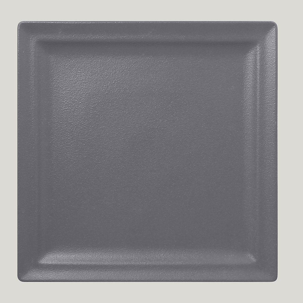 ТарелкаRAK Porcelain NeoFusion Stone квадратная плоская, 30 см (серый цвет) - фото 1 - id-p143418436
