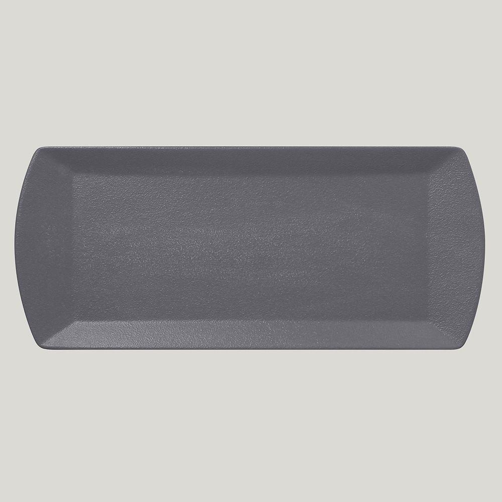 Тарелка RAK Porcelain NeoFusion Stone прямоугольная для подачи, 35*15 см (серый цвет)