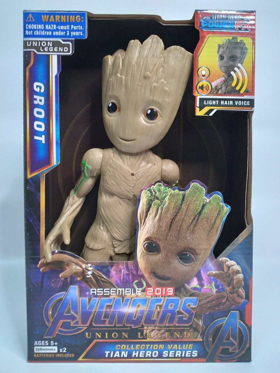 Фигурка супергероя Грут GROOT из фильма Marvel, светозвуковые эффекты - фото 1 - id-p143424366