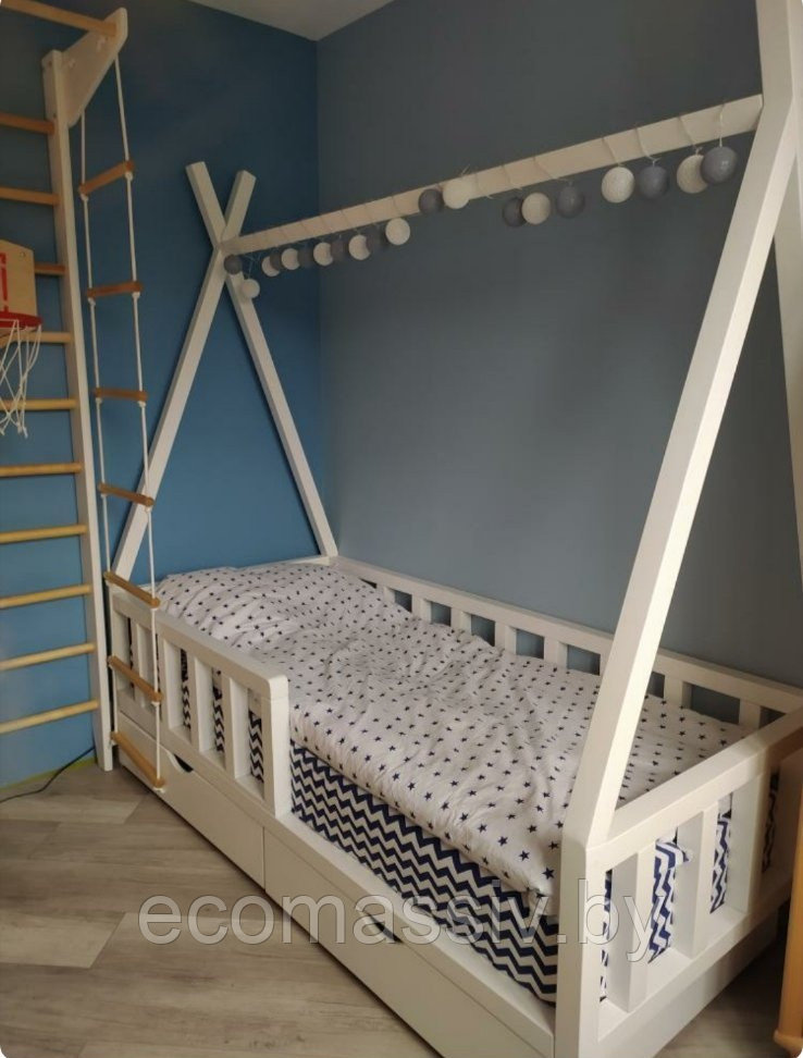 Кровать детская домик-Вигвам (однотонный) - фото 1 - id-p135113324